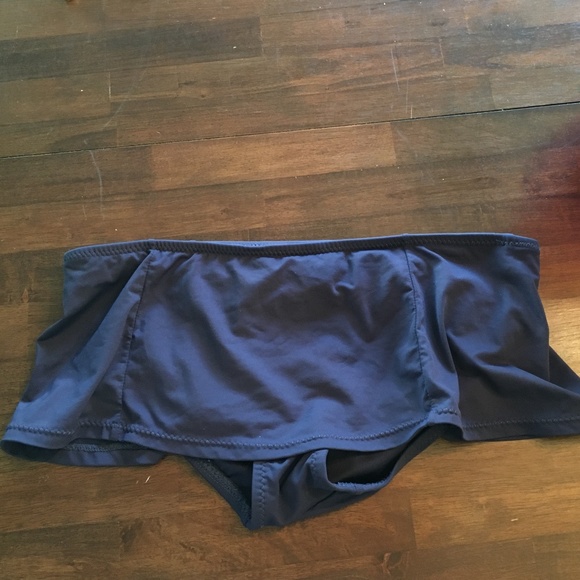 Ann Taylor Loft skirted swim bikini bottom navy M - Picture 1 of 5